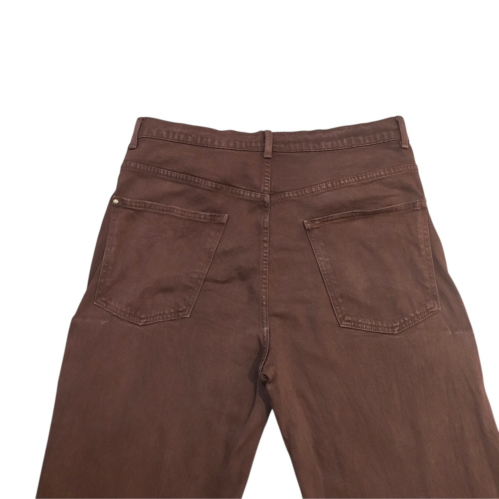 THE GREAT. The Rider Brown Wide Leg Jeans Pants High Rise Size 31 Made in USA - Picture 6 of 9